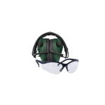 La protección auditiva de bajo perfil E-Max c/ Gafas de tiro